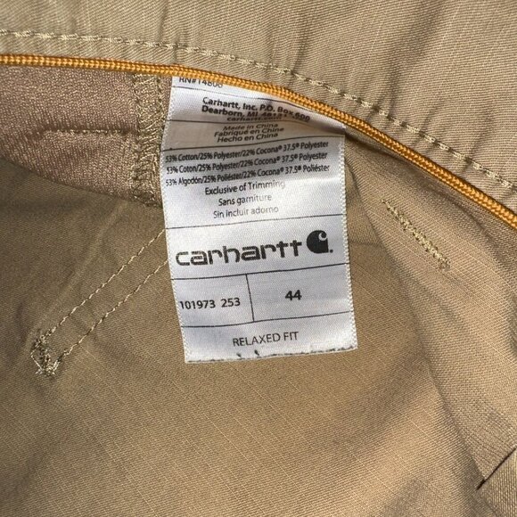 Carhartt Men's Tan Cargo Shorts Size 44 Relaxed Fit - Picture 5 of 13